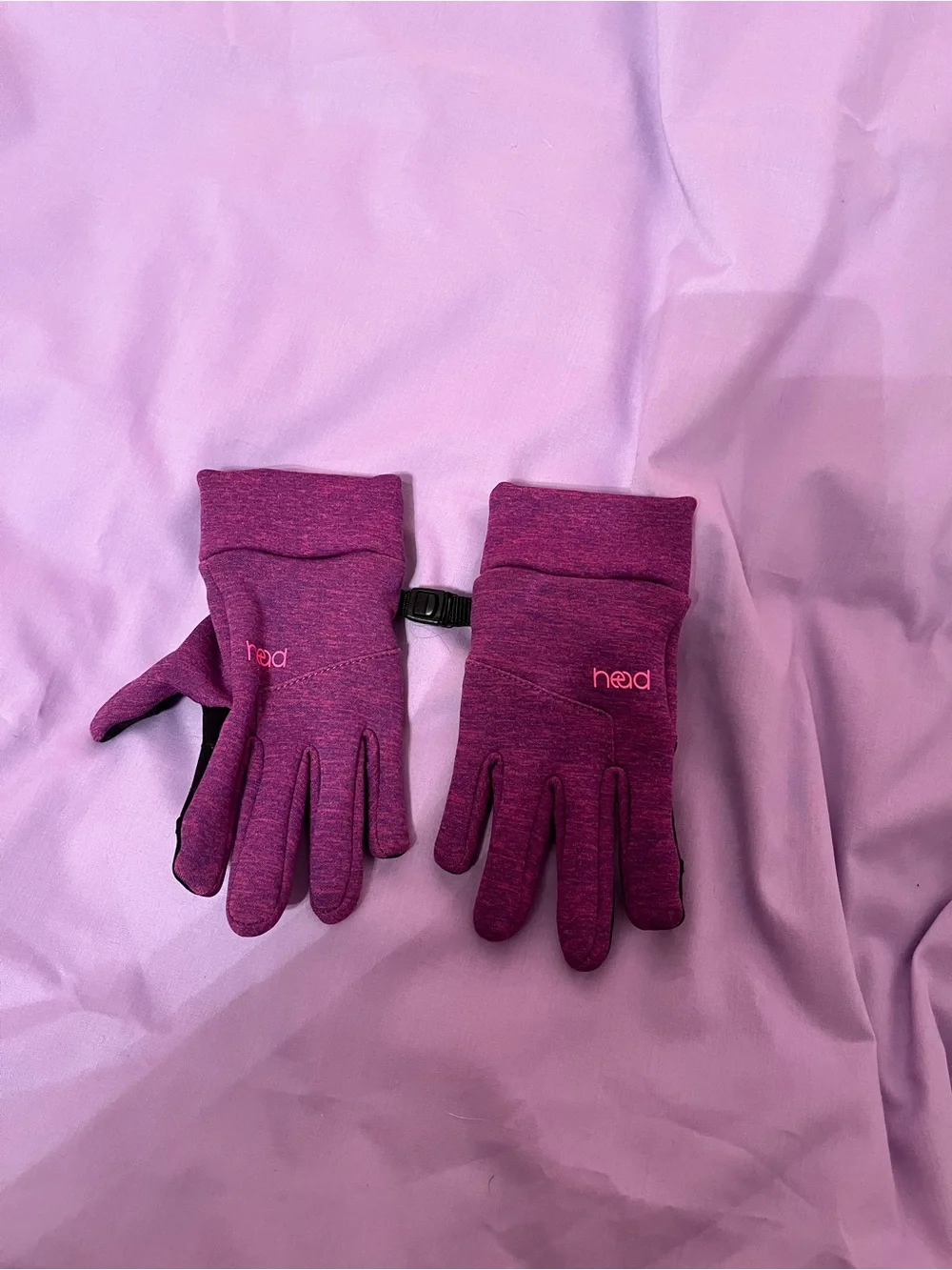 Head Pink & Black Kids Grip Mittens with Dot Accents